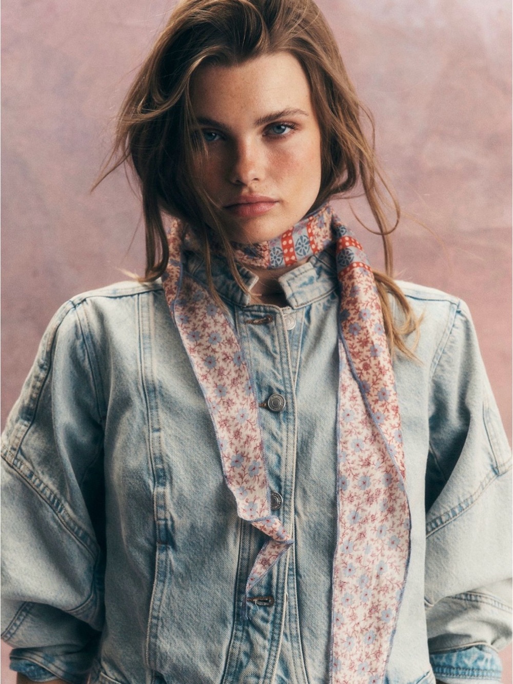 Free People denim jacket vanilla breeze - Picture 3 of 6
